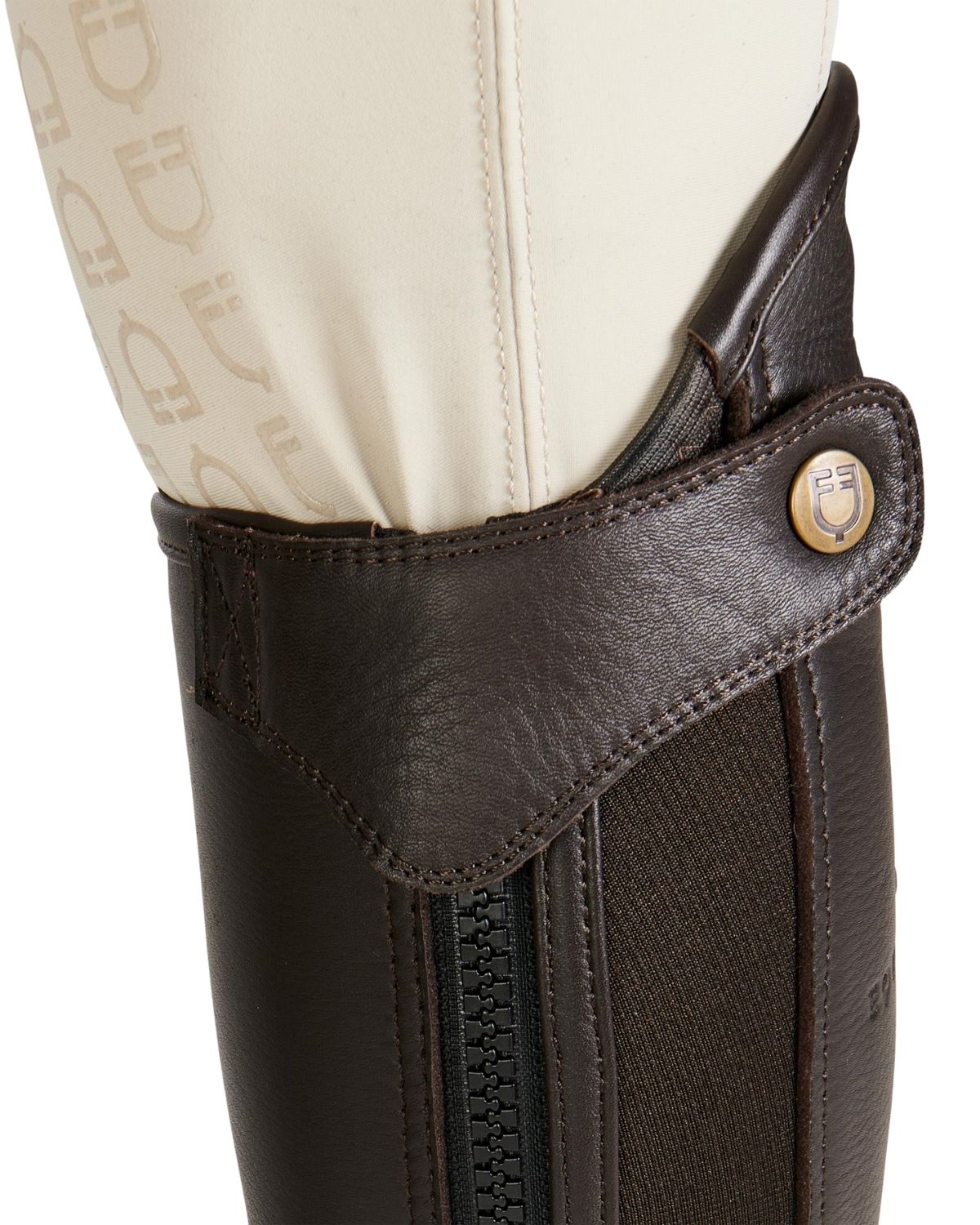 Equestro Unisex Gaiters Perforated Leather Maximum Comfort Brown | Equiflair