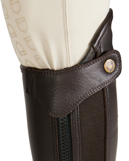 Equestro Unisex Gaiters Perforated Leather Maximum Comfort Brown | Equiflair