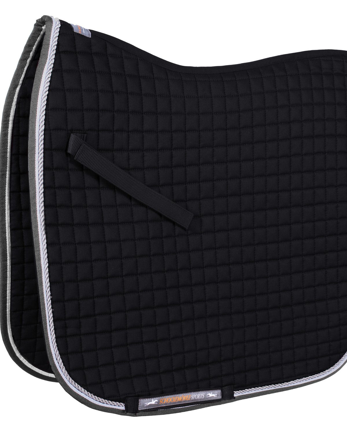 Schockemöhle Neo Star Black Dressage Saddle Pad | Quilted Equestrian Pad with Trim | Equiflair