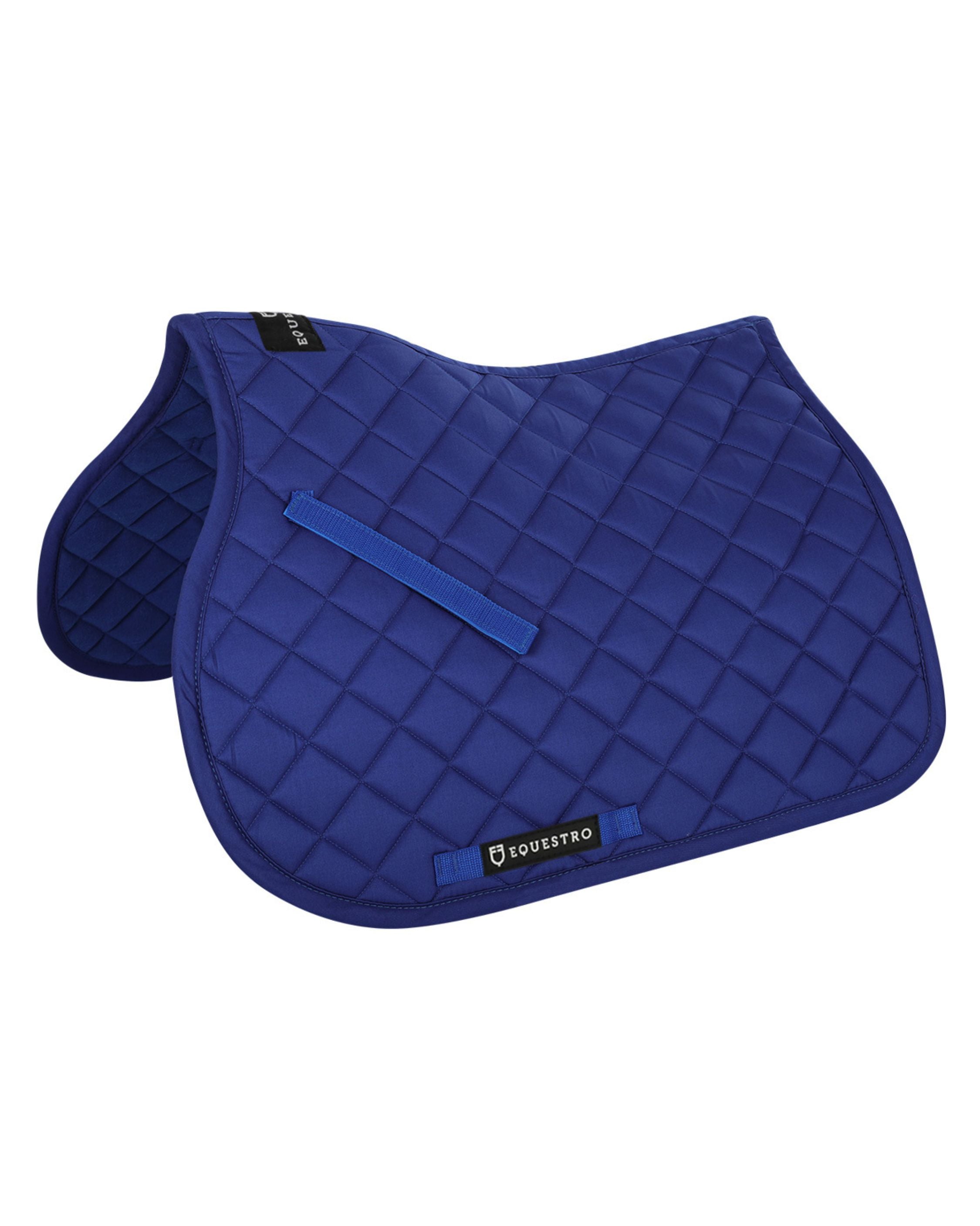Equestro Royal Blue Cotton Jumping Saddle Pad - Comfortable, Breathable Horse Saddle Pad