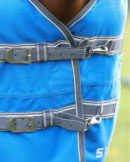 StormX Empra Blue Horse Turnout Rug: Lightweight & Waterproof Horse Blanket