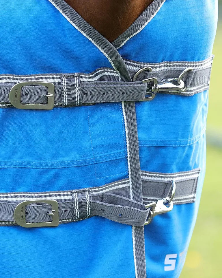 StormX Empra Blue Horse Turnout Rug: Lightweight & Waterproof Horse Blanket