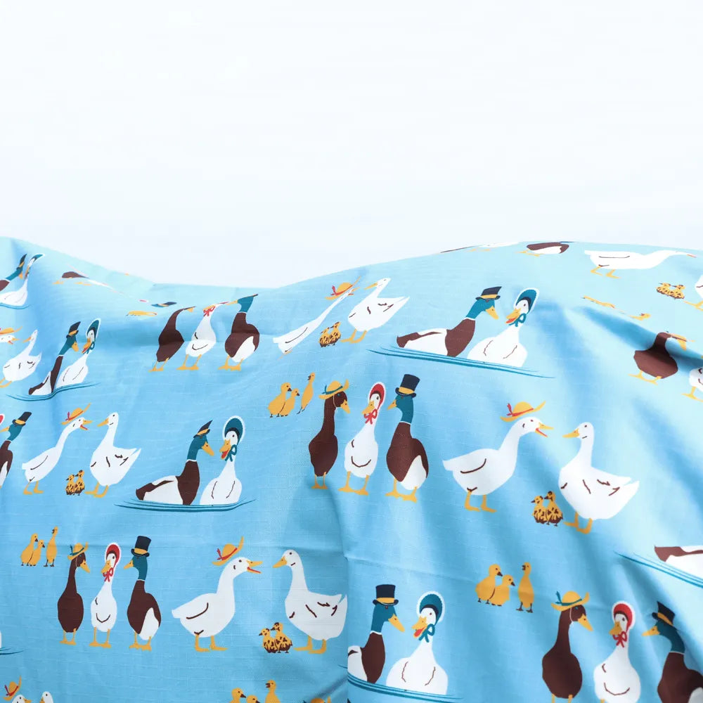 StormX Ay Up Duck Turnout Rug - Blue Duck Print Waterproof Horse Rug