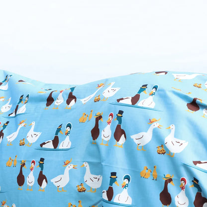 StormX Ay Up Duck Turnout Rug - Blue Duck Print Waterproof Horse Rug
