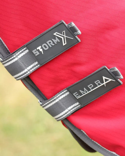 STORMX EMPRA Red Horse Rug - Heavyweight Waterproof Turnout Rug for Winter Protection