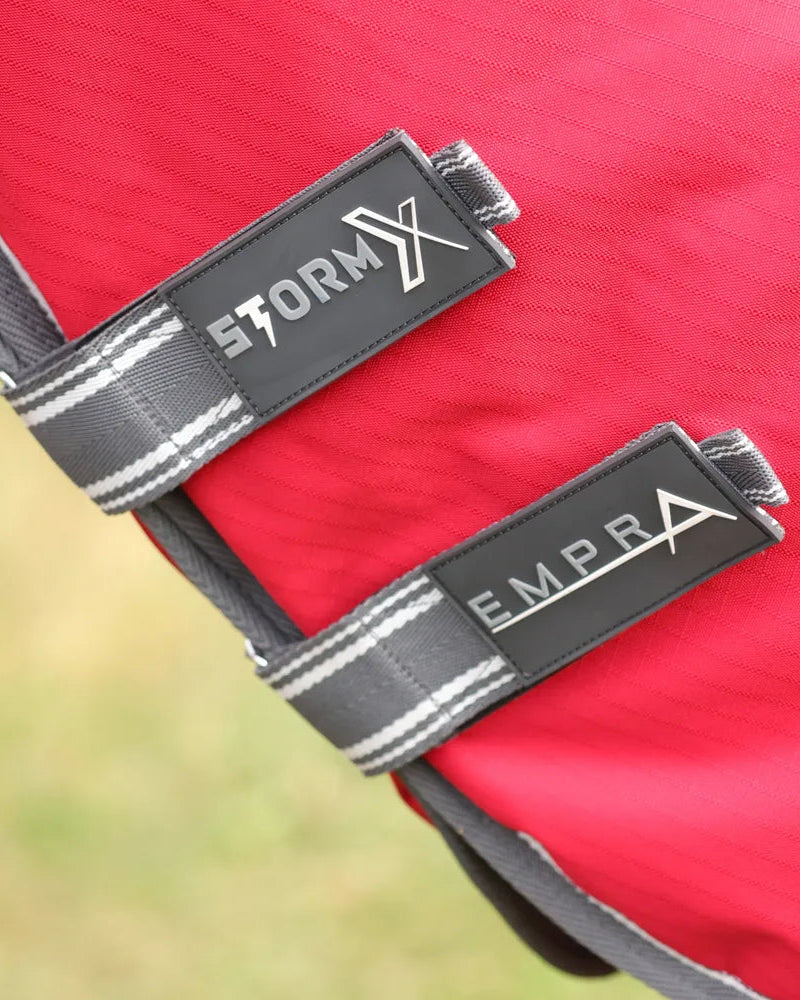 STORMX EMPRA Red Horse Rug - Heavyweight Waterproof Turnout Rug for Winter Protection