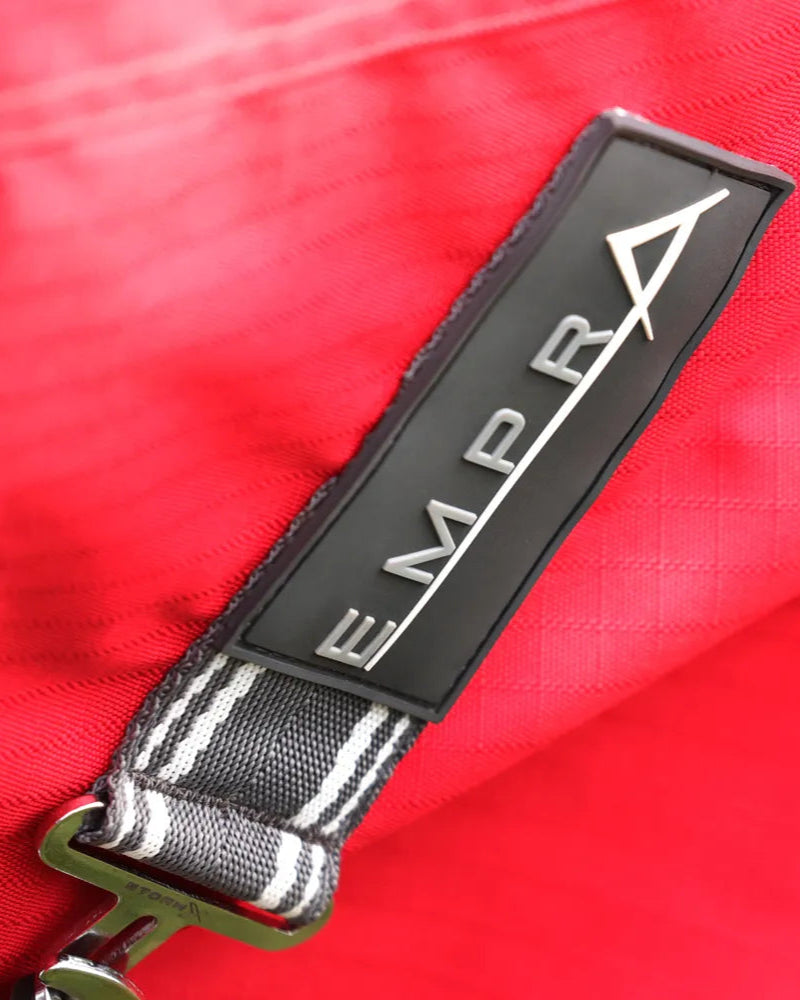 StormX Empra 300g Combi Turnout Rug - Red Horse Blanket with Contour Neck. Winter Horse Protection from Equiflair.