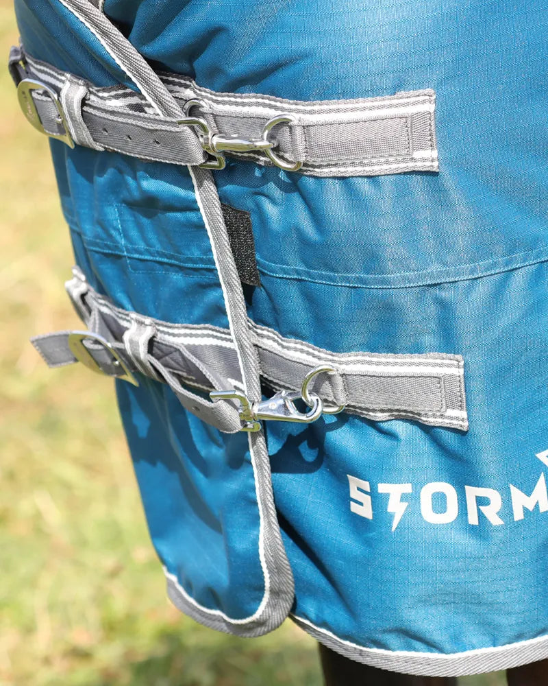 StormX Empra 50 Turnout Rug - Teal | Equiflair horse rug, weatherproof, lightweight
