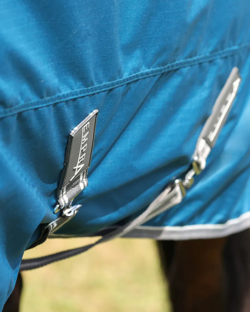 StormX Empra 50g Turnout Rug - Teal - Waterproof Ripstop Horse Blanket - Equiflair