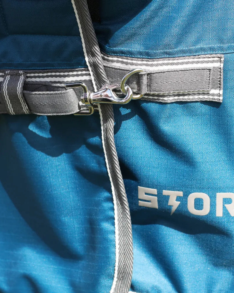 StormX Empra 300 Combi Horse Turnout Rug - Blue, waterproof, adjustable straps