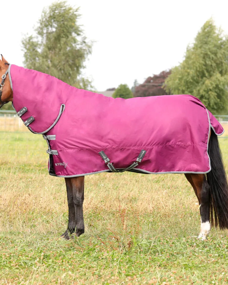 Purple StormX Empra 200g Horse Turnout Rug - Waterproof, Neck Cover