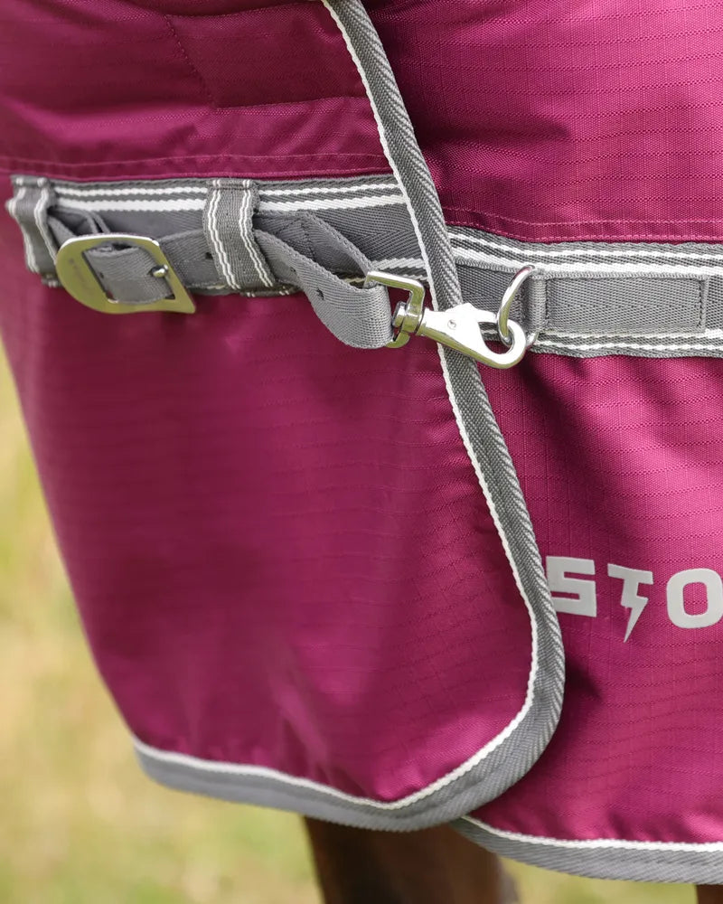STORMX EMPRA 200 Purple Horse Turnout Rug - Mediumweight, Waterproof, with Integrated Neck Cover