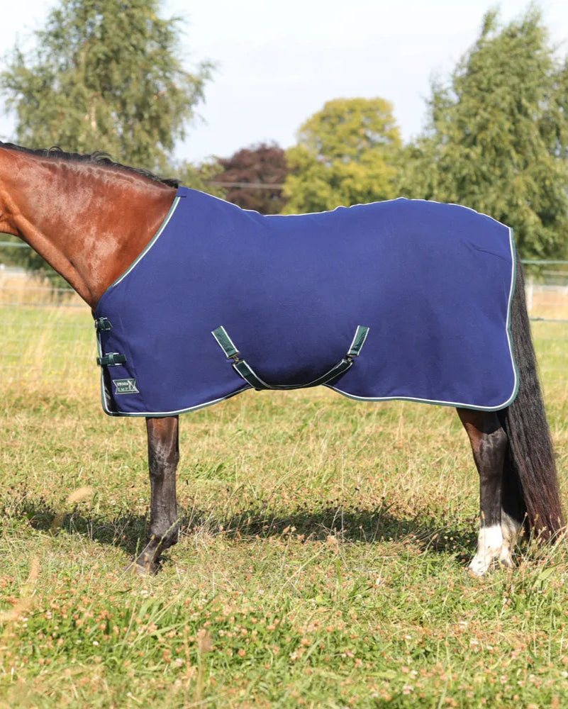 STORMX Empra Opulence Navy/Teal Fleece Horse Rug - Warm Horse Blanket