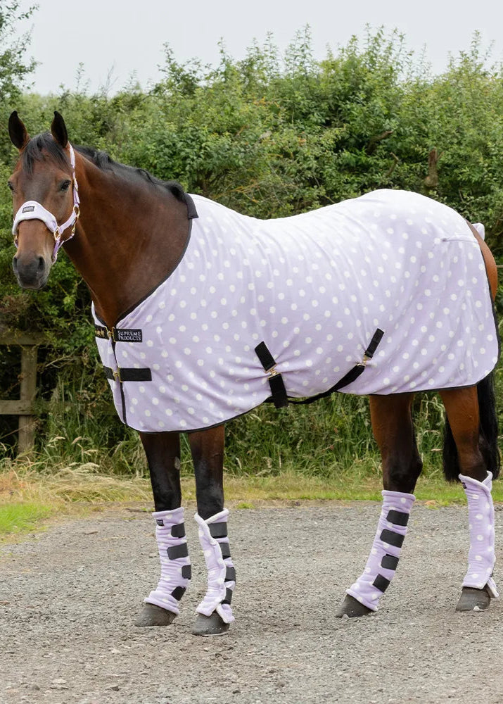 Supreme Products Dotty Fleece Rug - Lavish Lilac
