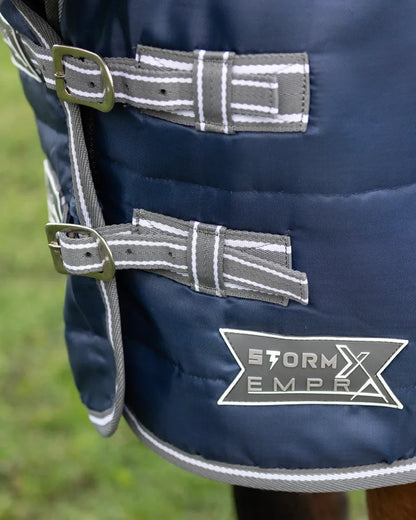 StormX Empra Navy Stable Rug: 100g Fill, Contour Neck Cover - Equiflair