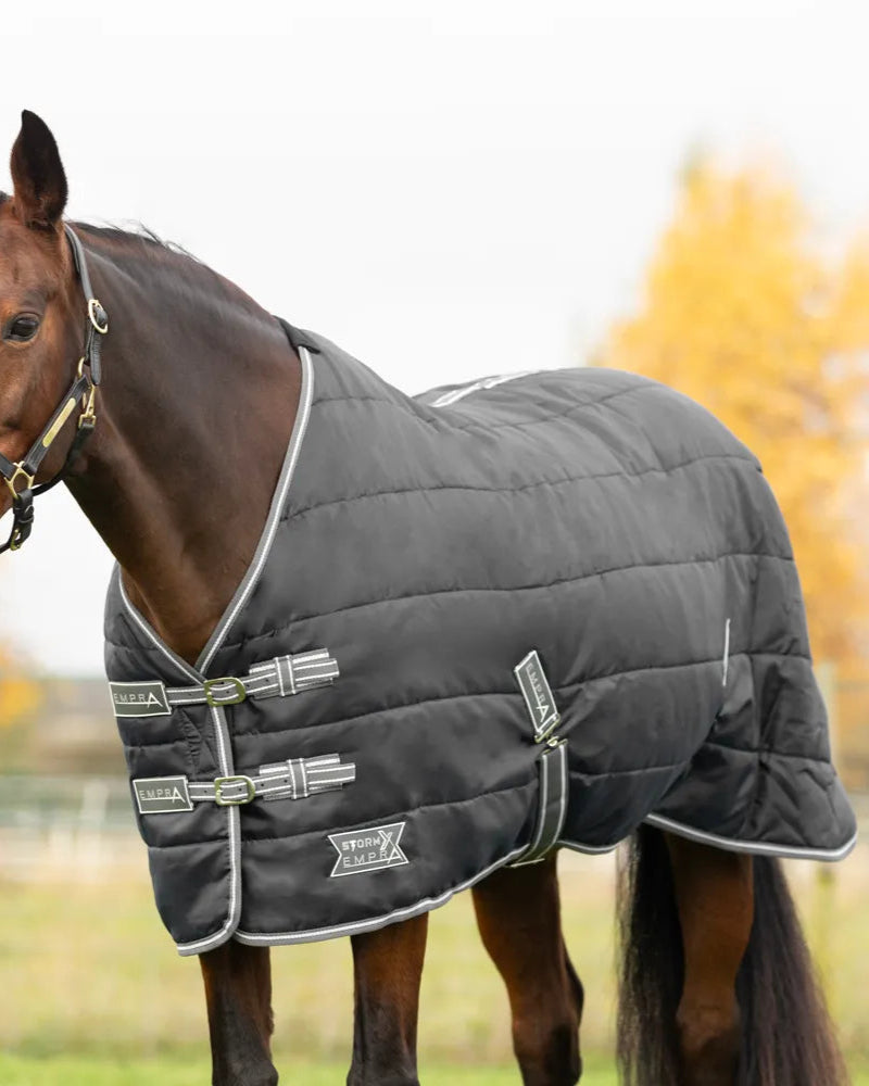 StormX Empra 200g Stable Rug - Black Horse Blanket for Winter Protection | Equiflair
