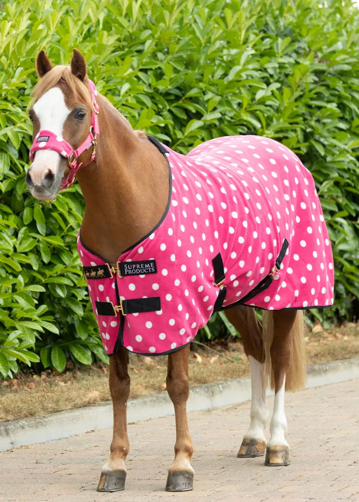 Supreme Products Dotty Fleece Rug - Paradise Pink