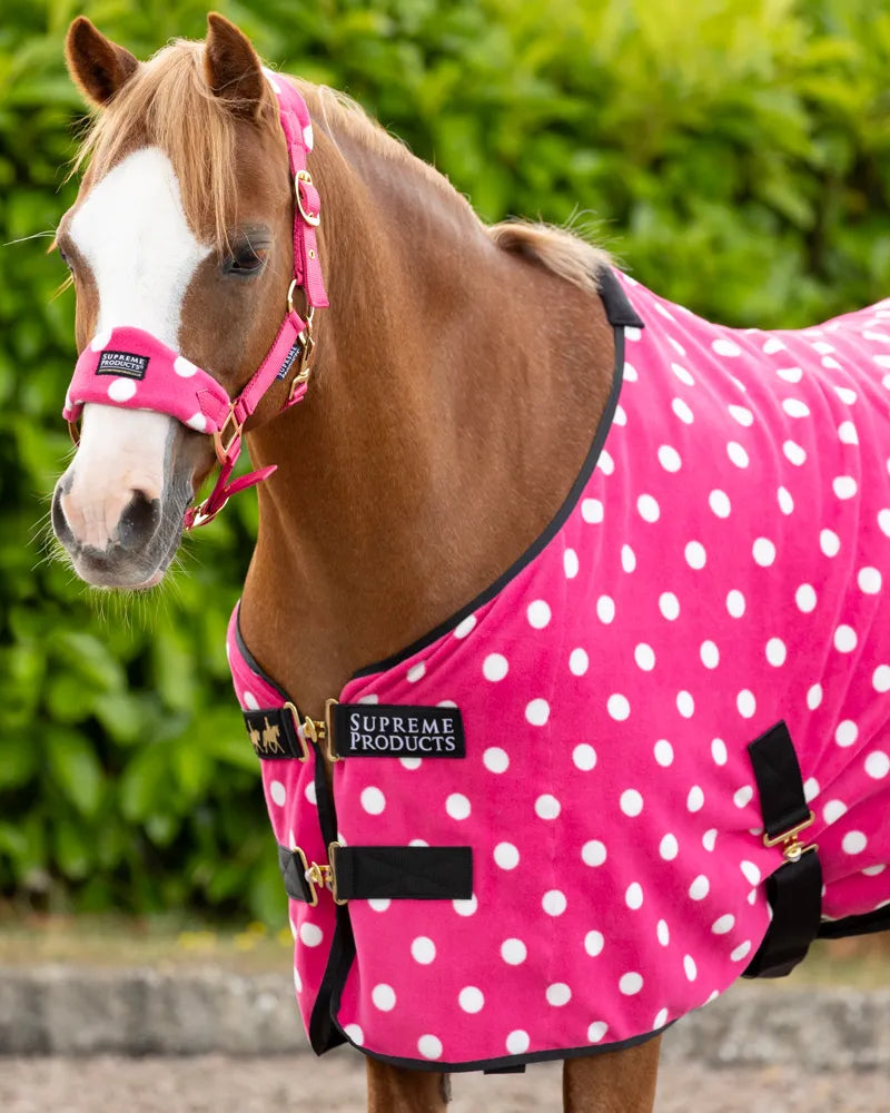 Supreme Products Dotty Fleece Rug - Paradise Pink