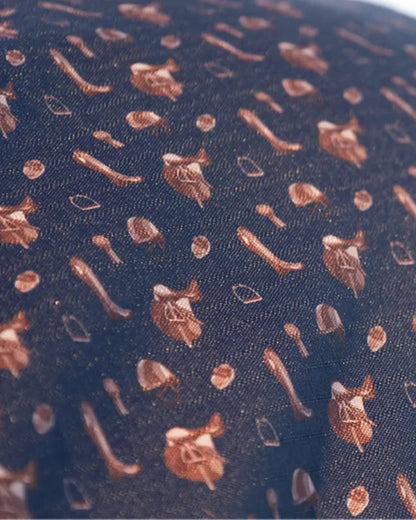 StormX Original Country Navy 100g Horse Turnout Rug - Close Up Pattern