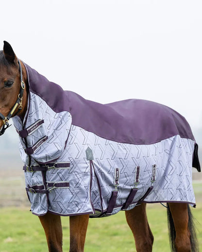 StormX DefenceX Shield Quagga Fly Rug - Purple & White Zebra Pattern | Equiflair Horse Rug