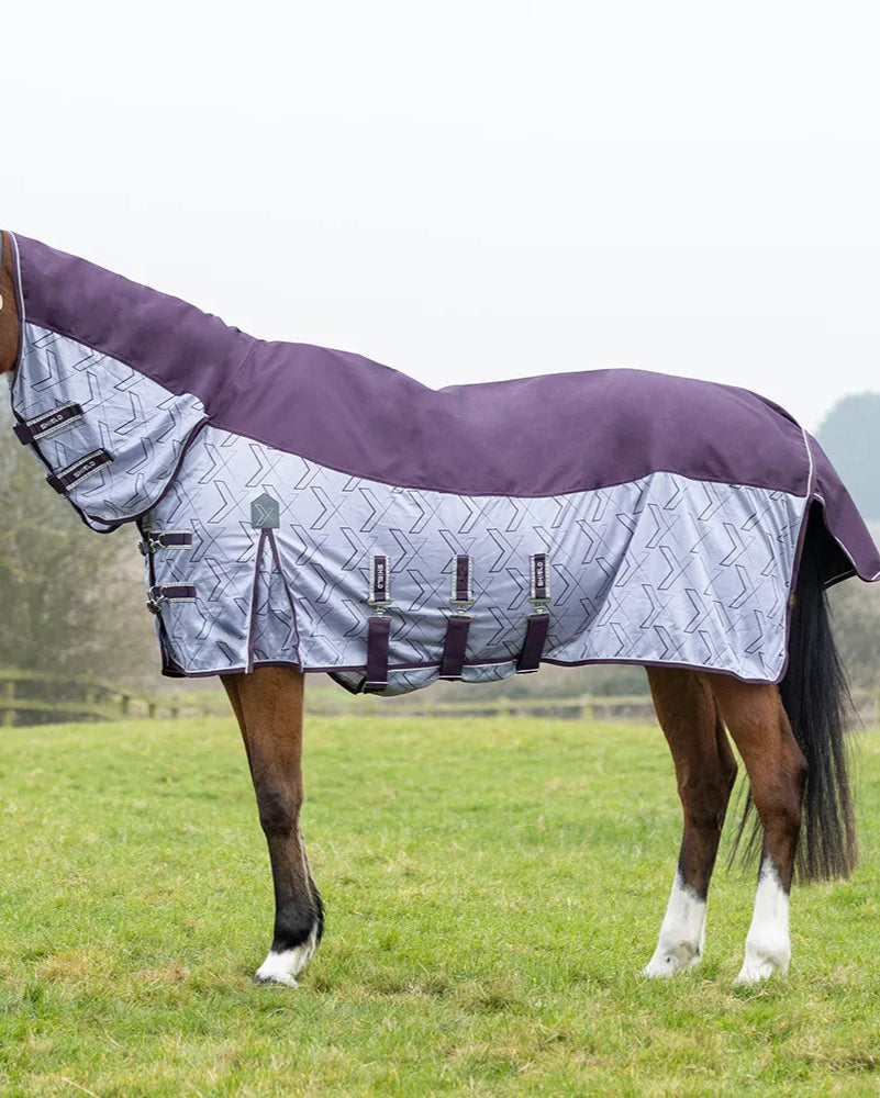 Stormex Defencex Shield Quagga System Horse Fly Rug - Purple/White. UV Protection, Equiflair.