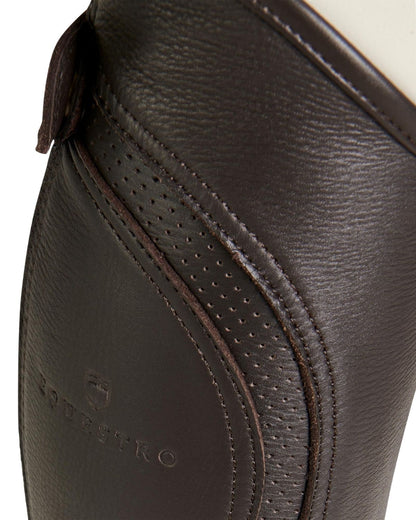 Equestro Unisex Gaiters Perforated Leather Maximum Comfort Brown | Equiflair