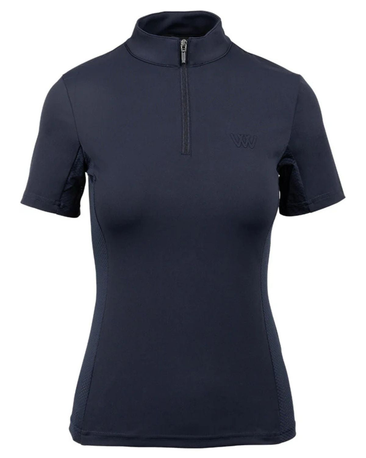 Woof Wear Navy Short Sleeve Tech Riding Shirt Women's - iFlex Pro breathable equestrian apparel