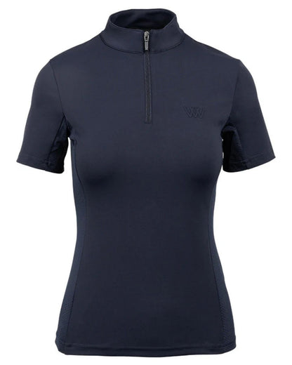 Woof Wear Navy Short Sleeve Tech Riding Shirt Women's - iFlex Pro breathable equestrian apparel