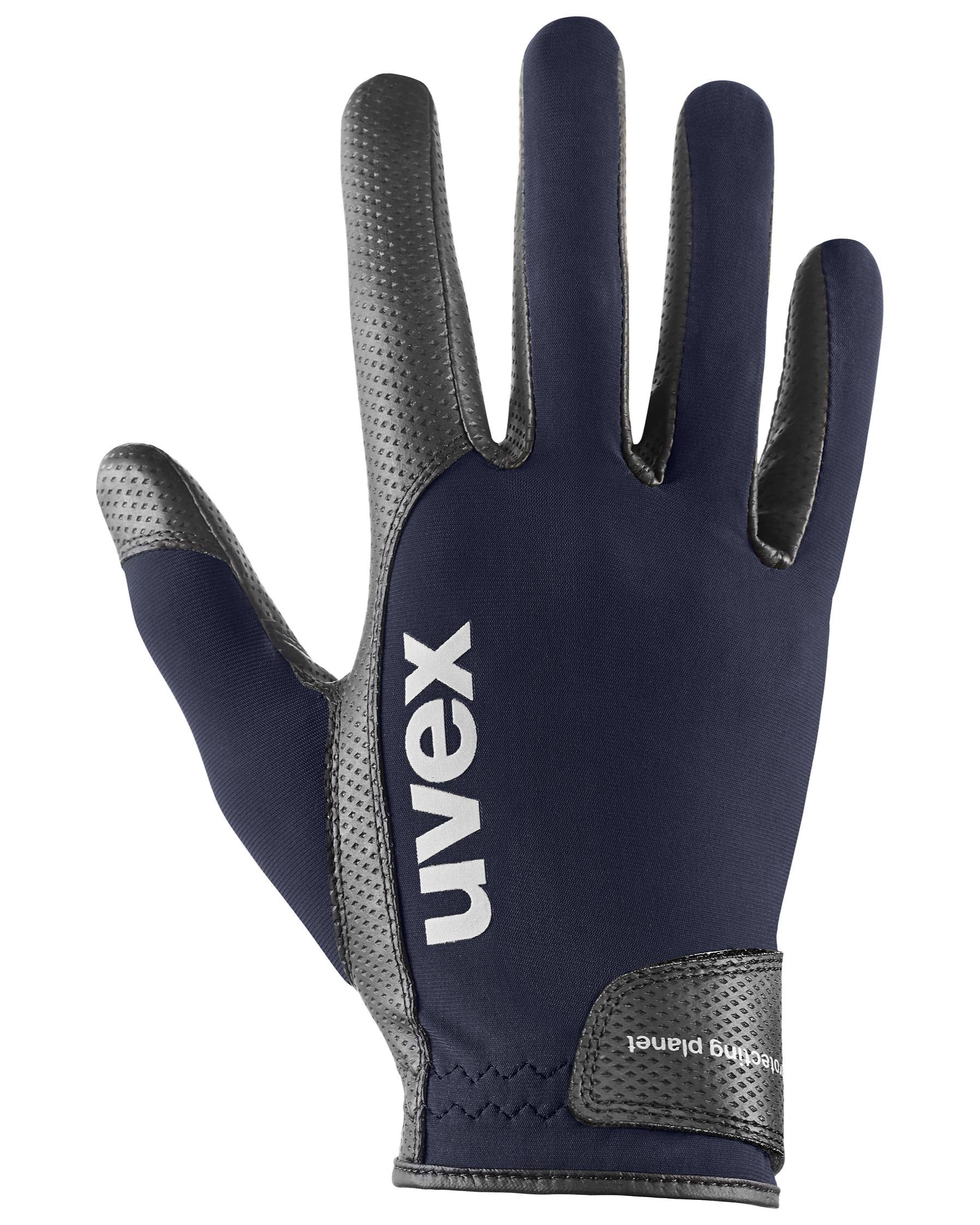 UVEX VIDA PLANET Navy Riding Glove: Recycled, UV Protection, Equestrian Gear, Horse Riding Accessories - Equiflair