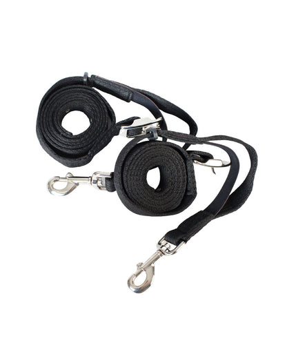 CAMEO Black Elasticated Side Reins for Lunging & Schooling - Equiflair UK C604