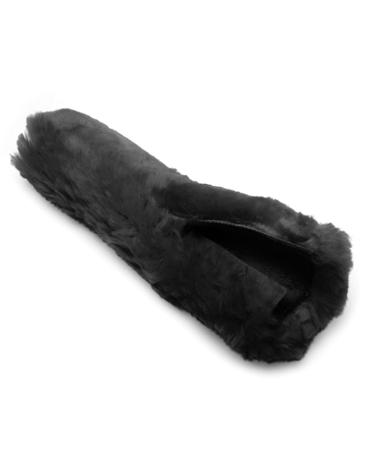KM Elite 100% Merino Sheepskin Noseband Cover Black