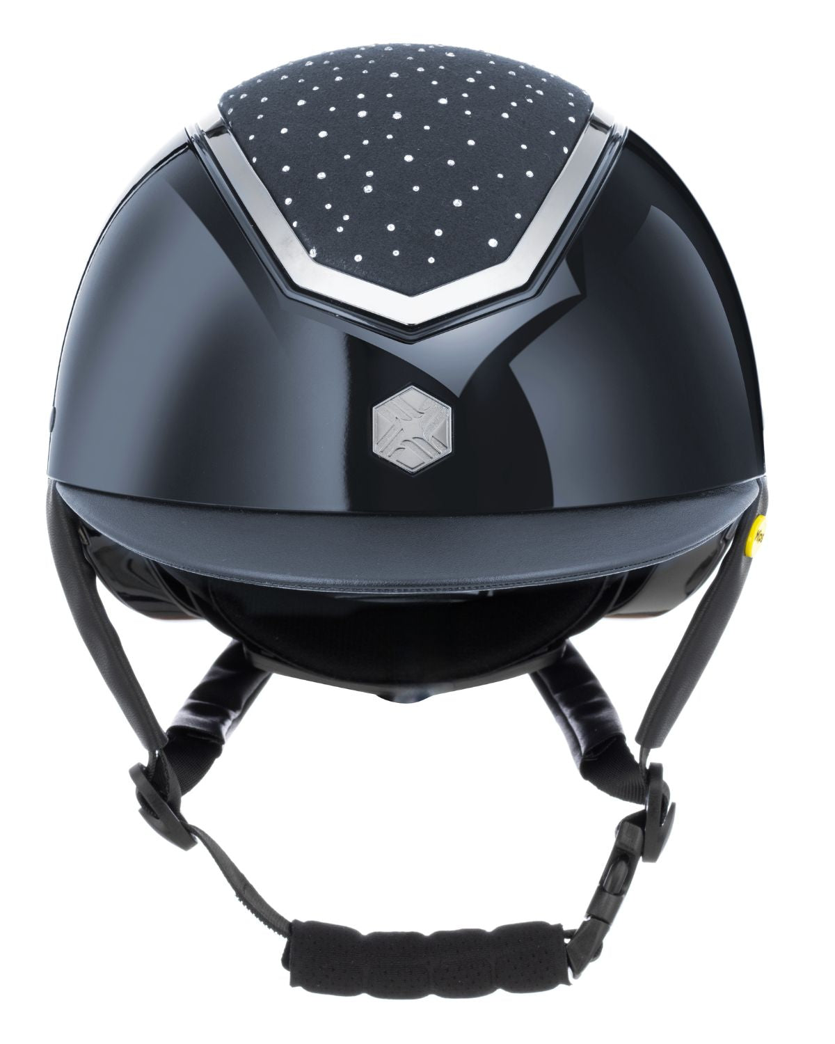 Charles Owen Kylo EQX Crystal Riding Helmet Navy Gloss/Silver - Safety Certified, Adjustable Fit, MIPS Optional | Equiflair