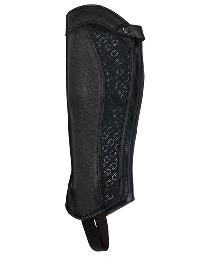 Equestro Unisex Gaiters Elastic Band With Logos Black - Riding Wear XXS