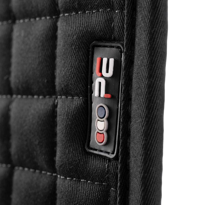 Premier Equine Close Contact Black GP/Jump Saddle Pad - Cotton Quilted Design