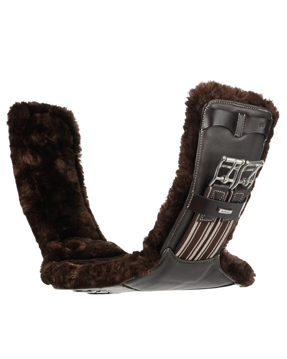 LeMieux Arika Simuwool Contoured Short Stud Girth Brown