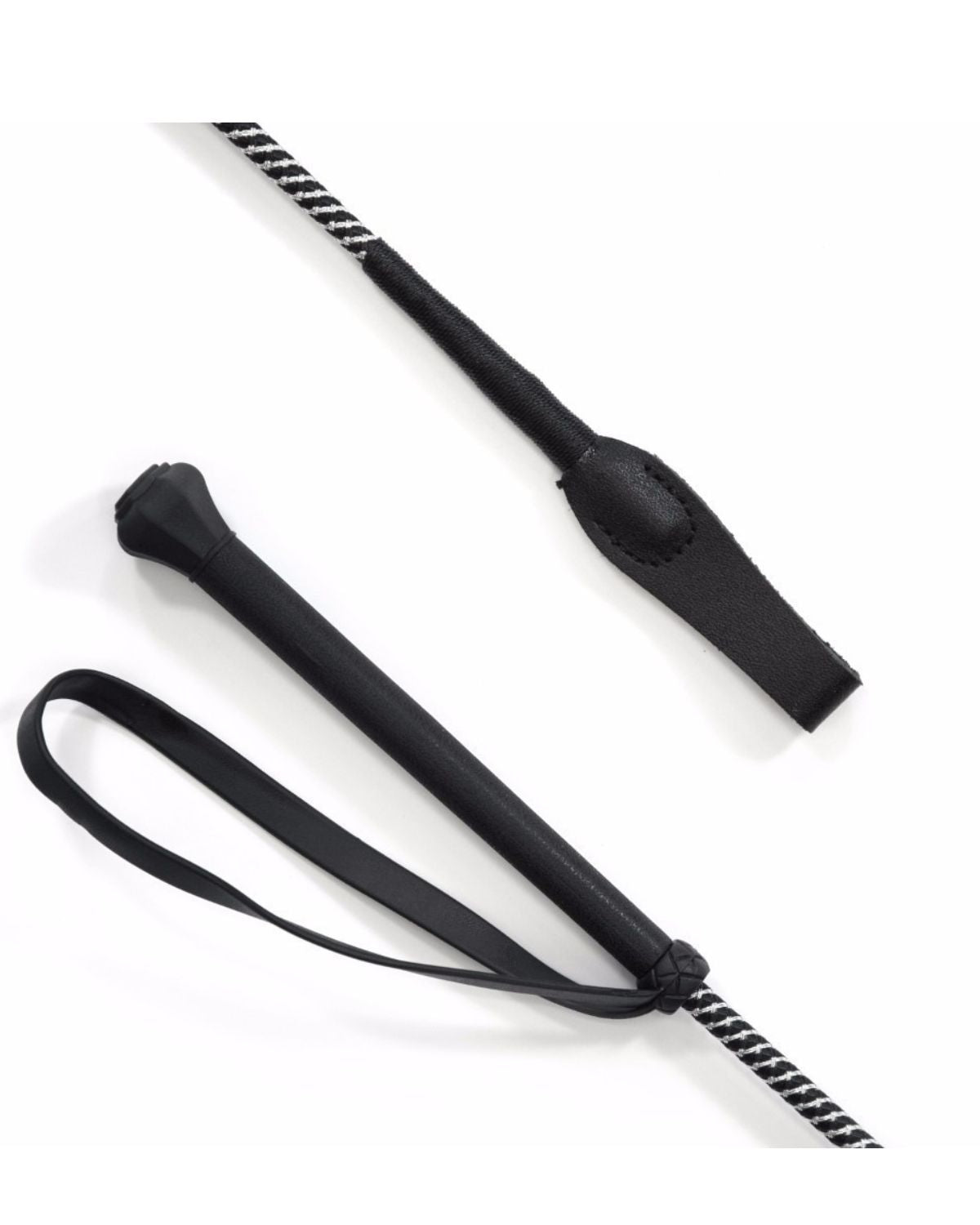 KM Elite Junior Black Grip Whip with Loop Black