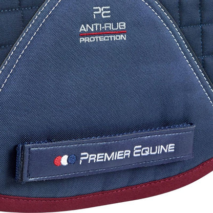 Premier Equine Close Contact Dressage Saddle Pad Navy Blue - Anti-Rub Protection