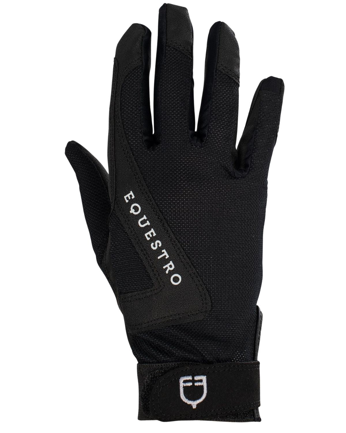 Equestro Gloves In Technical Fabric Black