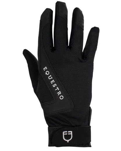 Equestro Gloves In Technical Fabric Black