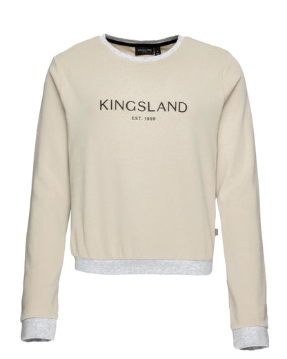 KINGSLAND KLJANNIKA Ladies Sweatshirt Beige Cobblestone - Equiflair Equestrian Clothing