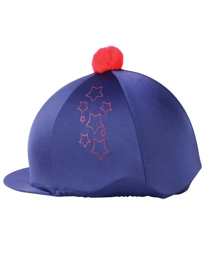 Hy Equestrian Stella Hat Cover Navy/Red