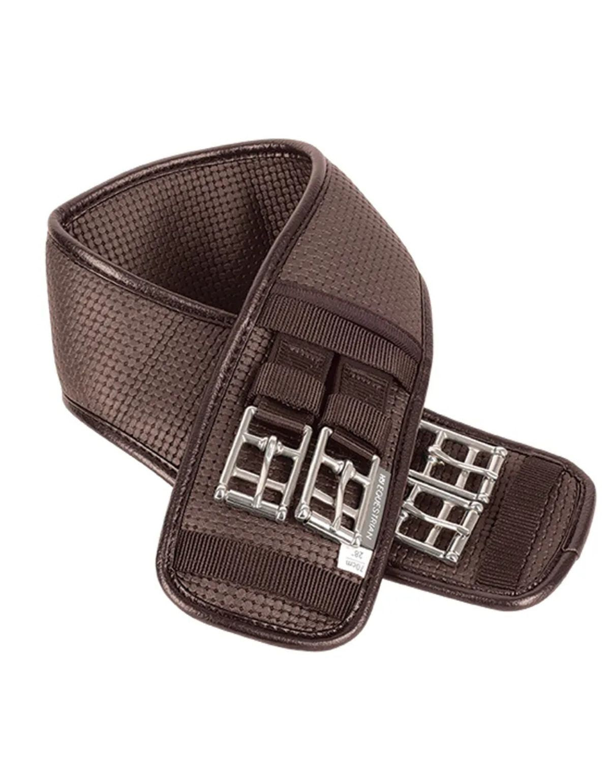 Hy Equestrian Waffle Dressage Girth Elasticated Both Ends Brown