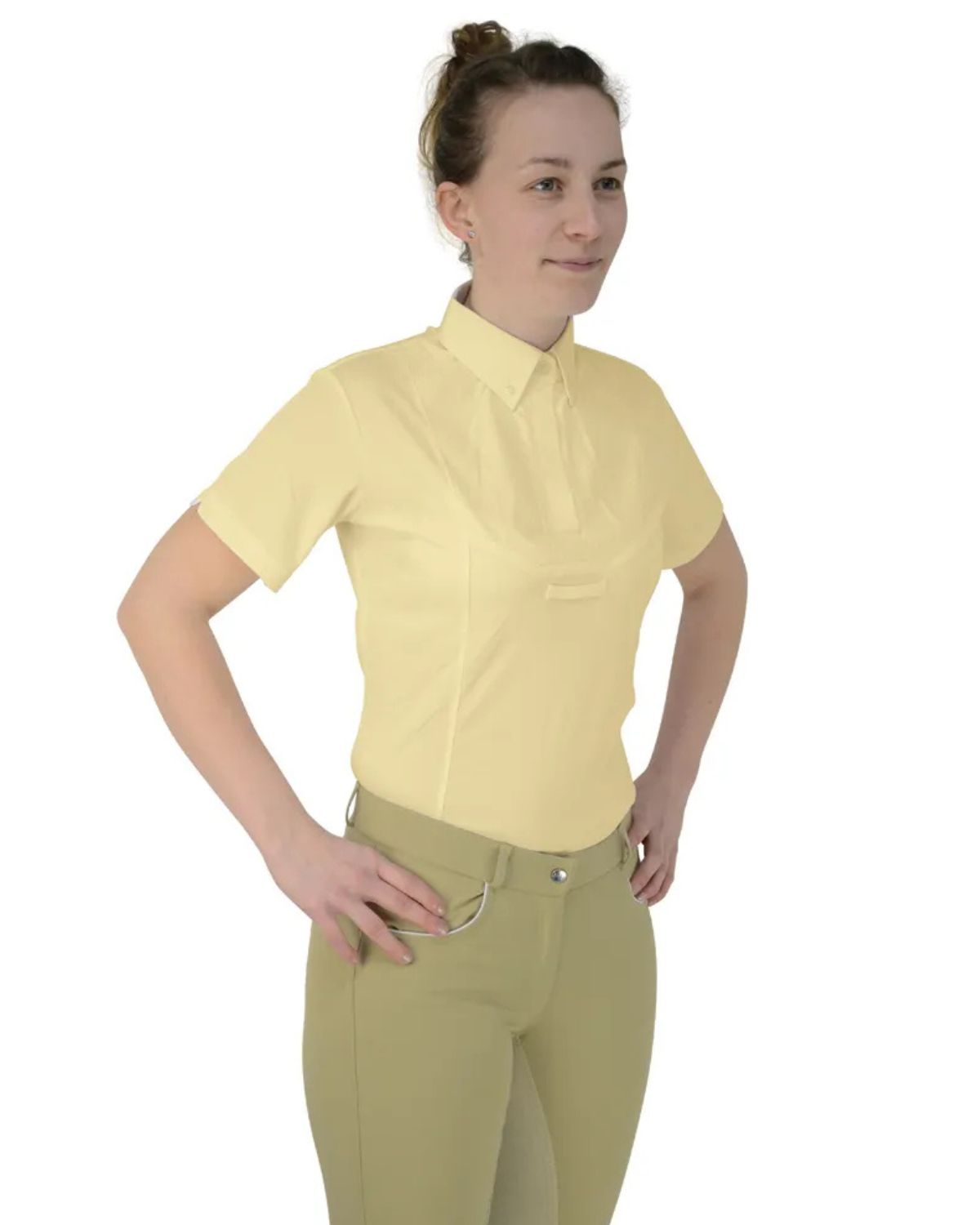 Hy Equestrian Ladies Tilbury Short Sleeved Shirt Yellow