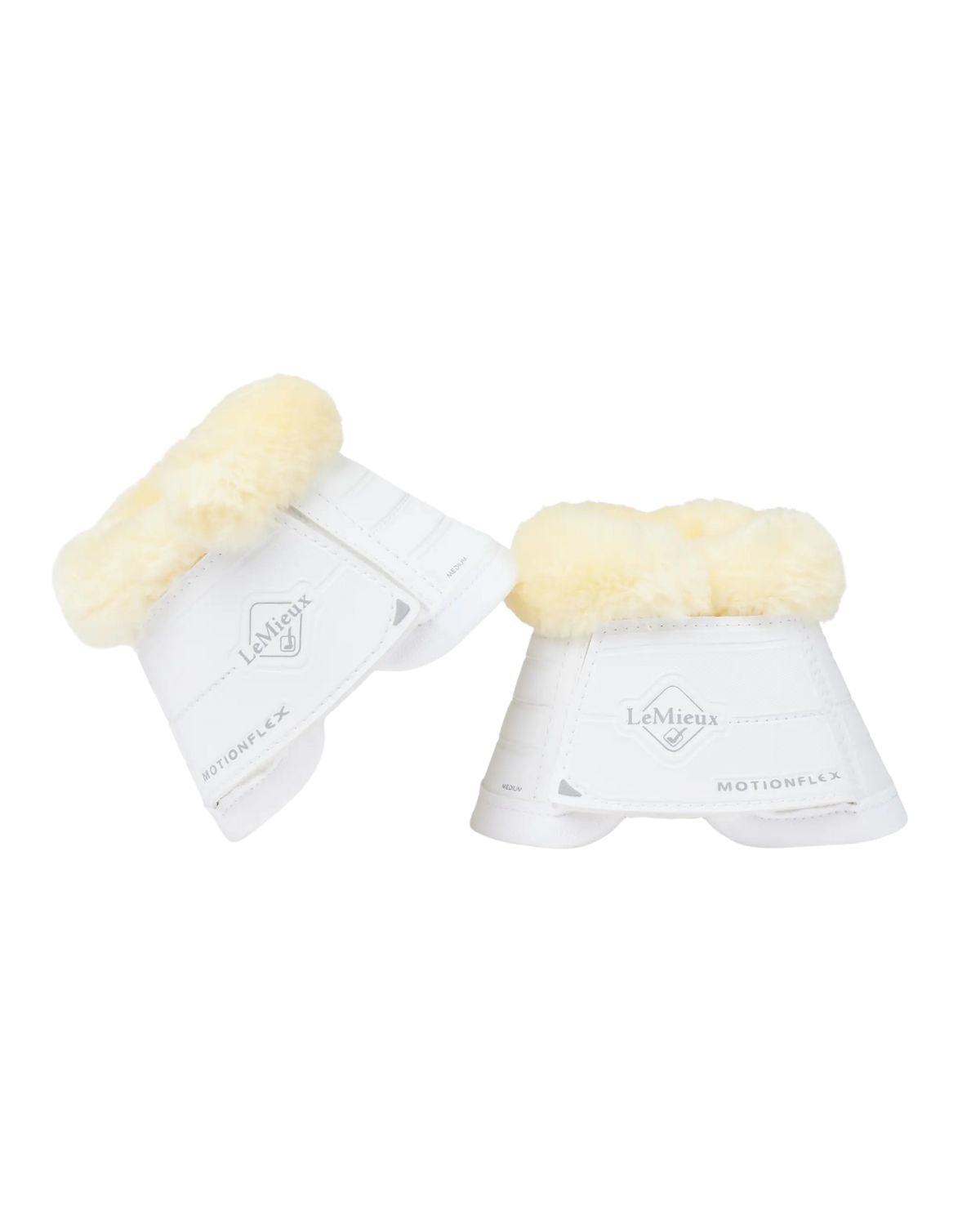 LeMieux Motionflex Over Reach Boot with Fleece Edge White/Natural