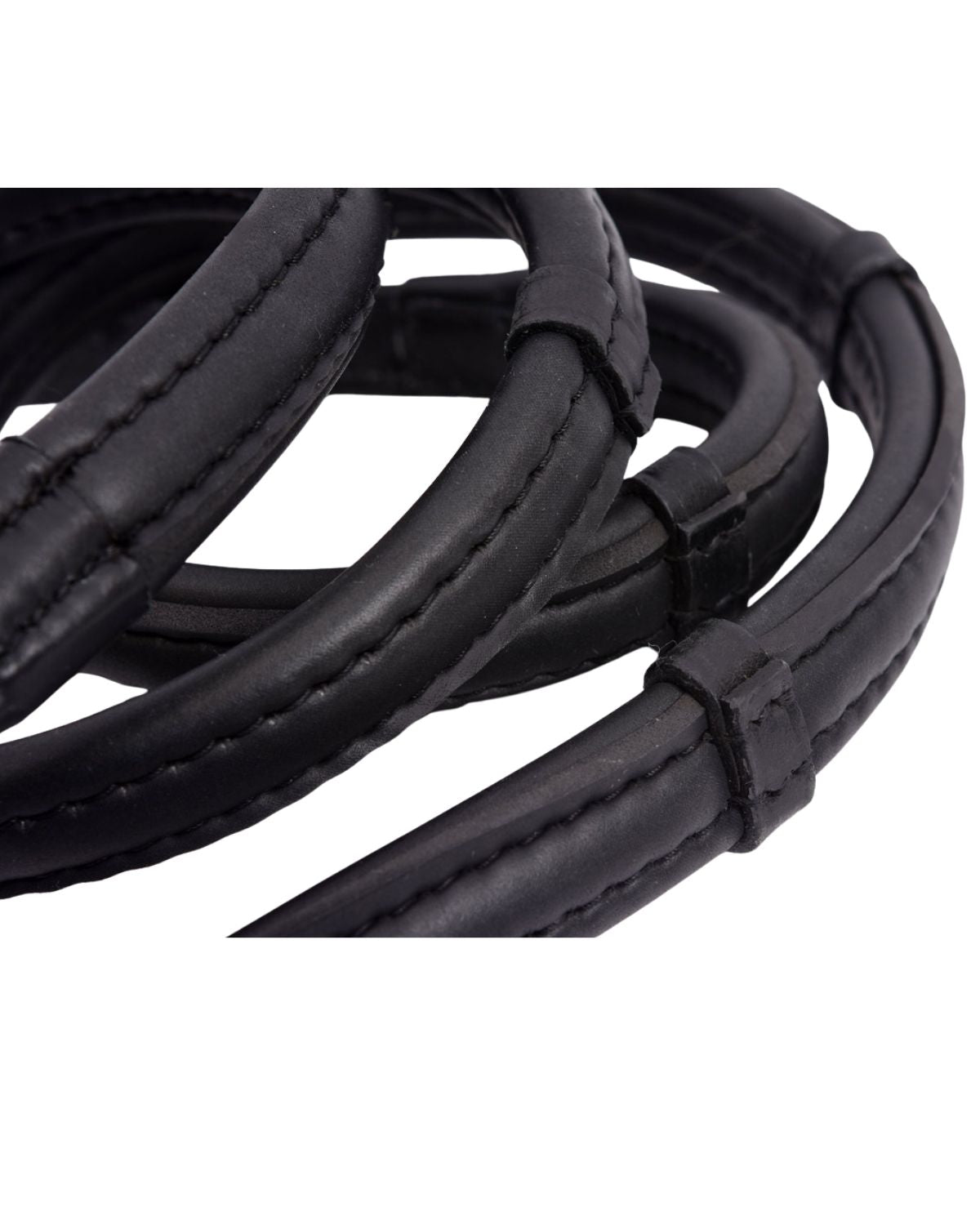 ThinLine English Reins Non-Slip Grip Stud Hook With Stoppers Black