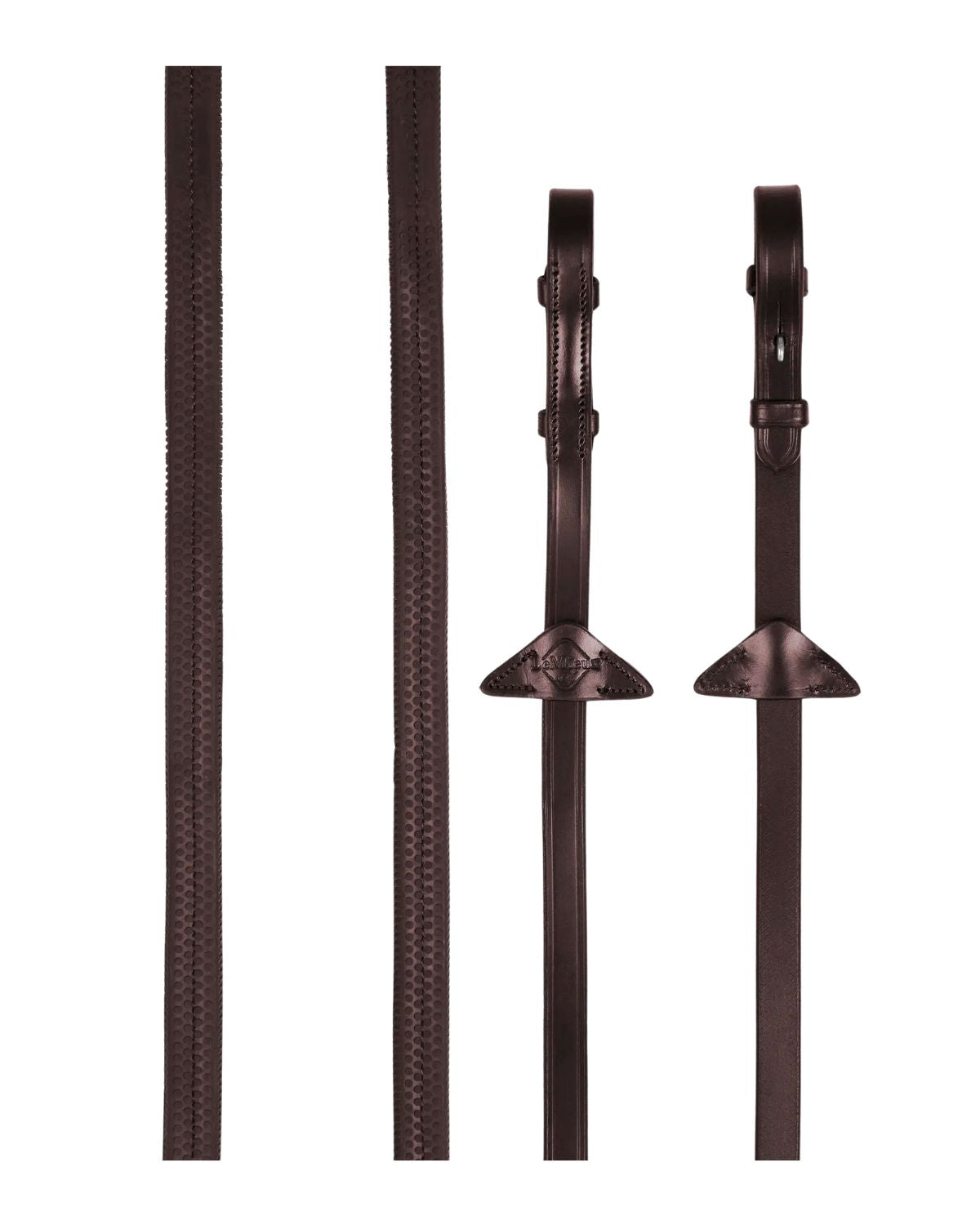 LeMieux Rubber Reins Havana/Silver
