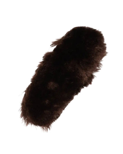 Lemieux Simuwool Chin/Noseband Guard Brown - Faux Lambswool Comfort for Horses