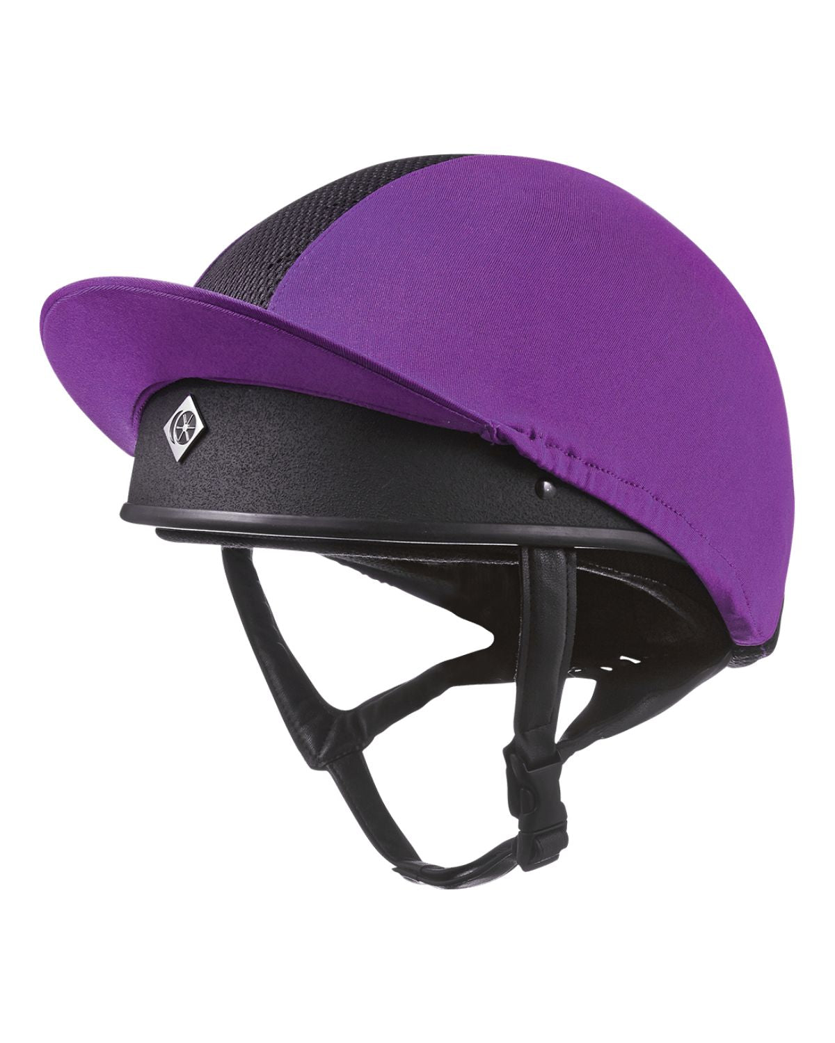 CHARLES OWEN PRO II Vented Silk Purple Equestrian Helmet Cover by Equiflair