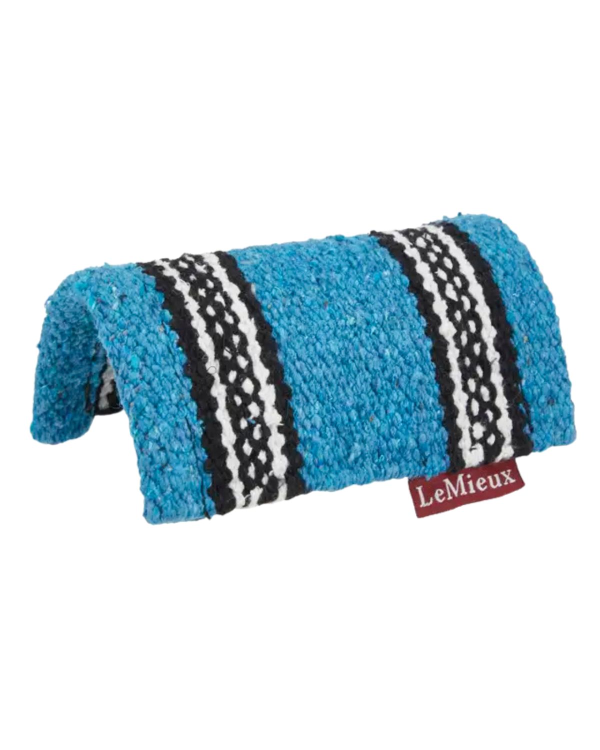 LEMIEUX Toy Pony Western Pad - Azure Blue Woven Cotton Saddle Pad Accessory for Mini Toy Horses. Equestrian Toy Western Decor