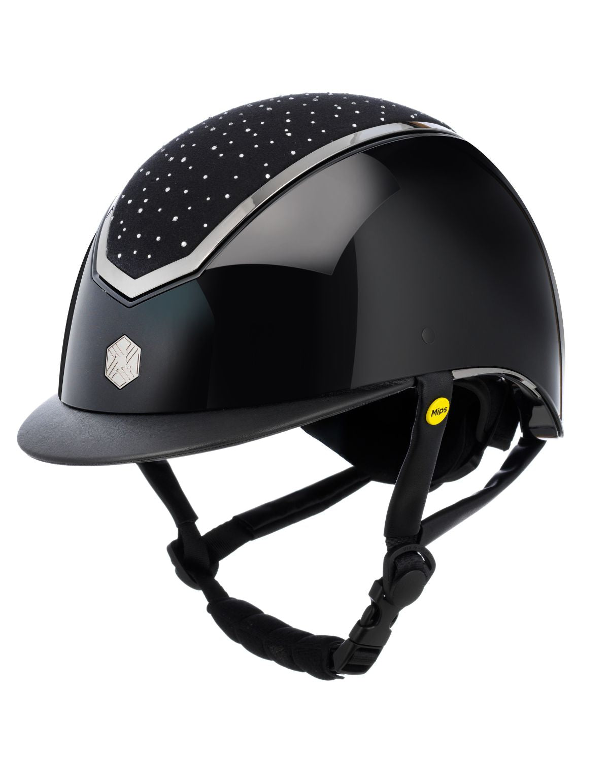 Charles Owen Kylo EQX Crystal Riding Helmet with MIPS - Black Equestrian Safety Gear